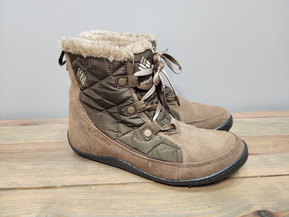 Columbia Boots Women's Powder Summit Shorty Mid Lace Up Winter Size 9 YL5207-269